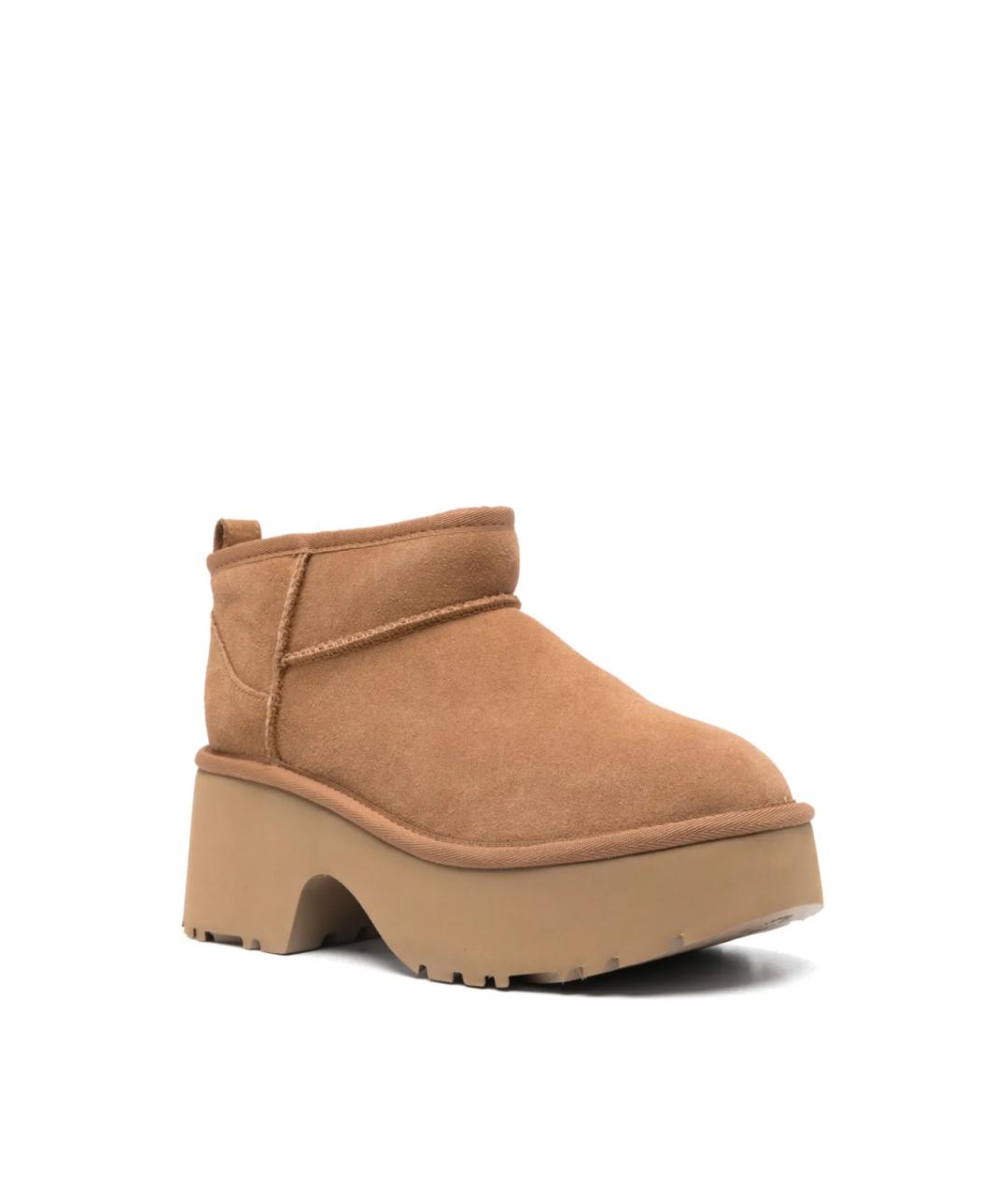 UGG AUSTRALIA Бежевые замшевые ботинки, фото 2