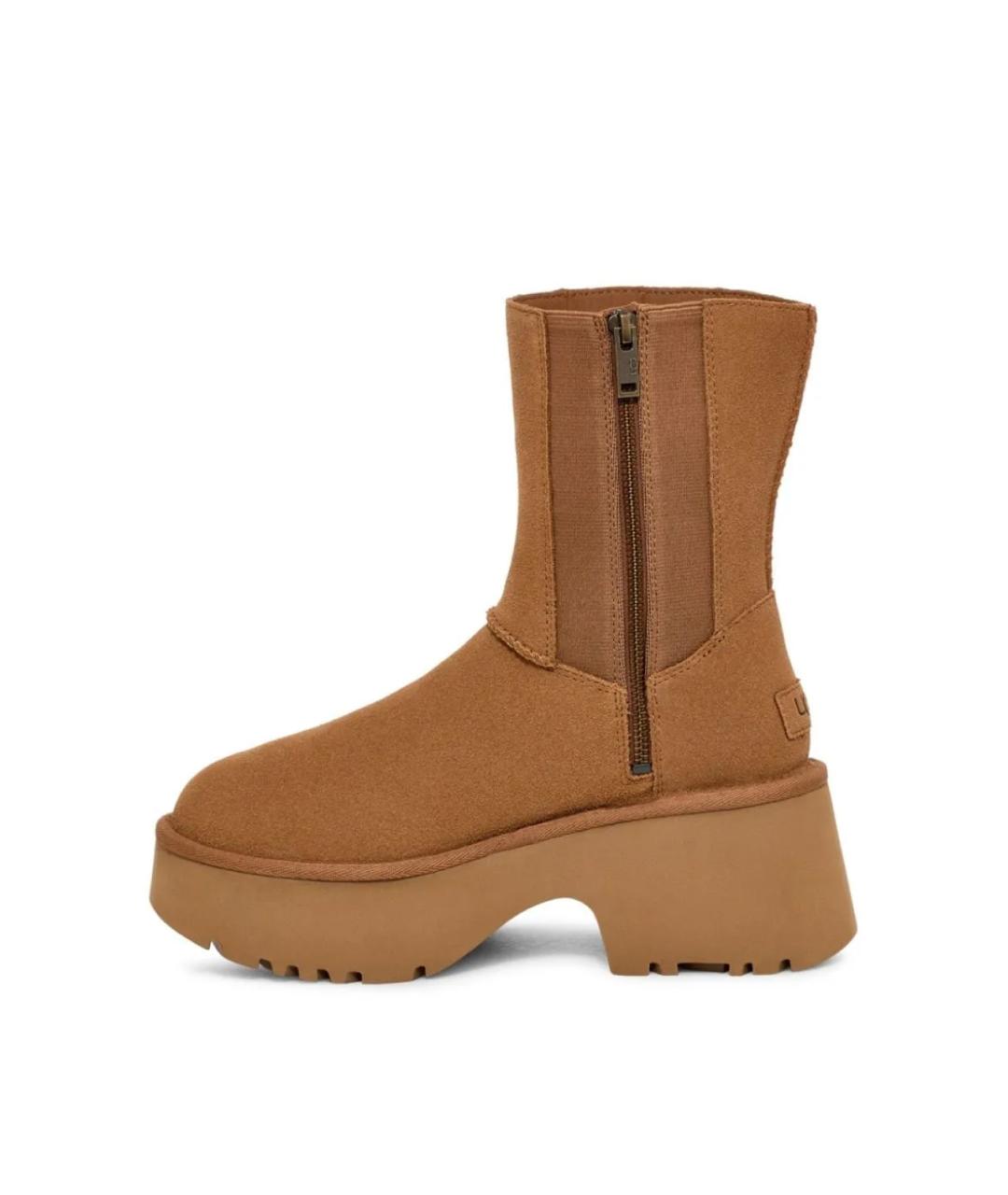 UGG AUSTRALIA Коричневые нубуковые ботинки, фото 4