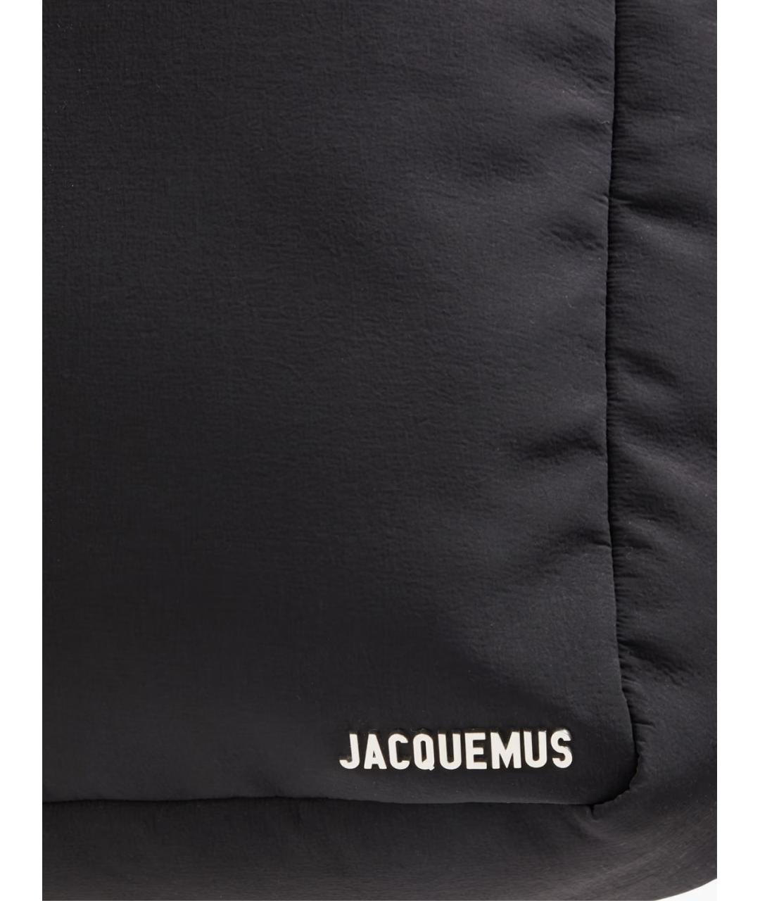 JACQUEMUS Черная тканевая сумка через плечо, фото 4