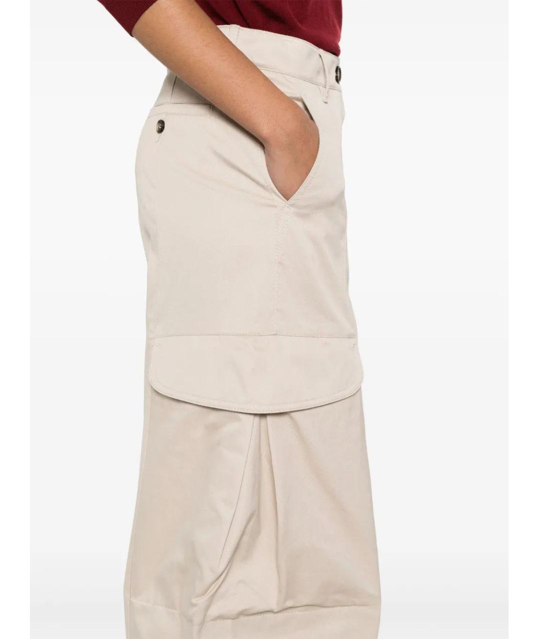 'S MAX MARA Бежевые прямые брюки, фото 4