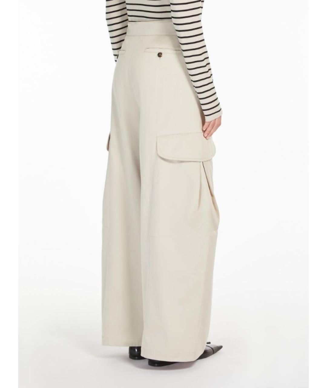 'S MAX MARA Бежевые прямые брюки, фото 3
