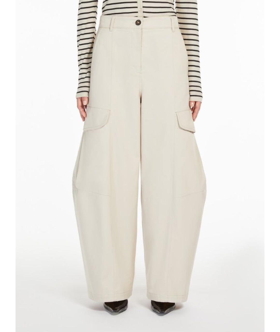 'S MAX MARA Бежевые прямые брюки, фото 2