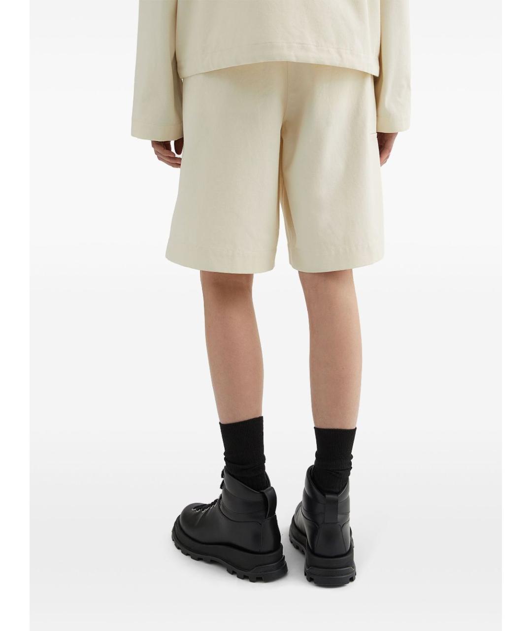 JIL SANDER Бежевые хлопковые шорты, фото 3