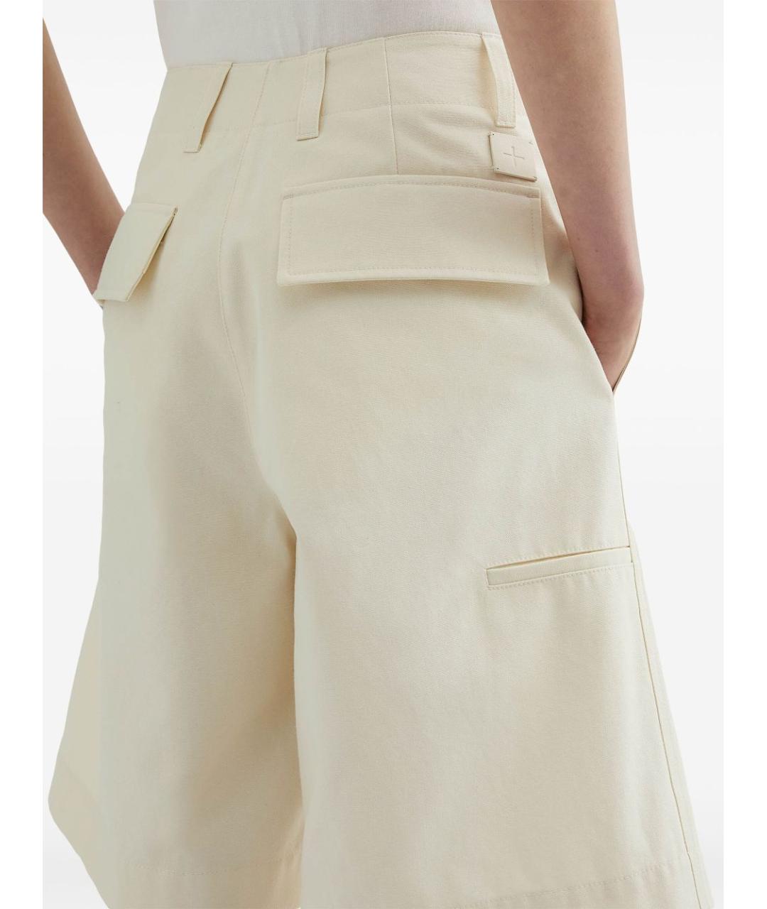 JIL SANDER Бежевые хлопковые шорты, фото 5