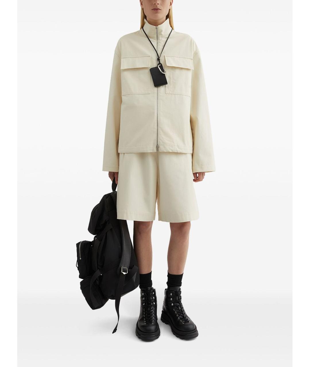 JIL SANDER Бежевые хлопковые шорты, фото 2