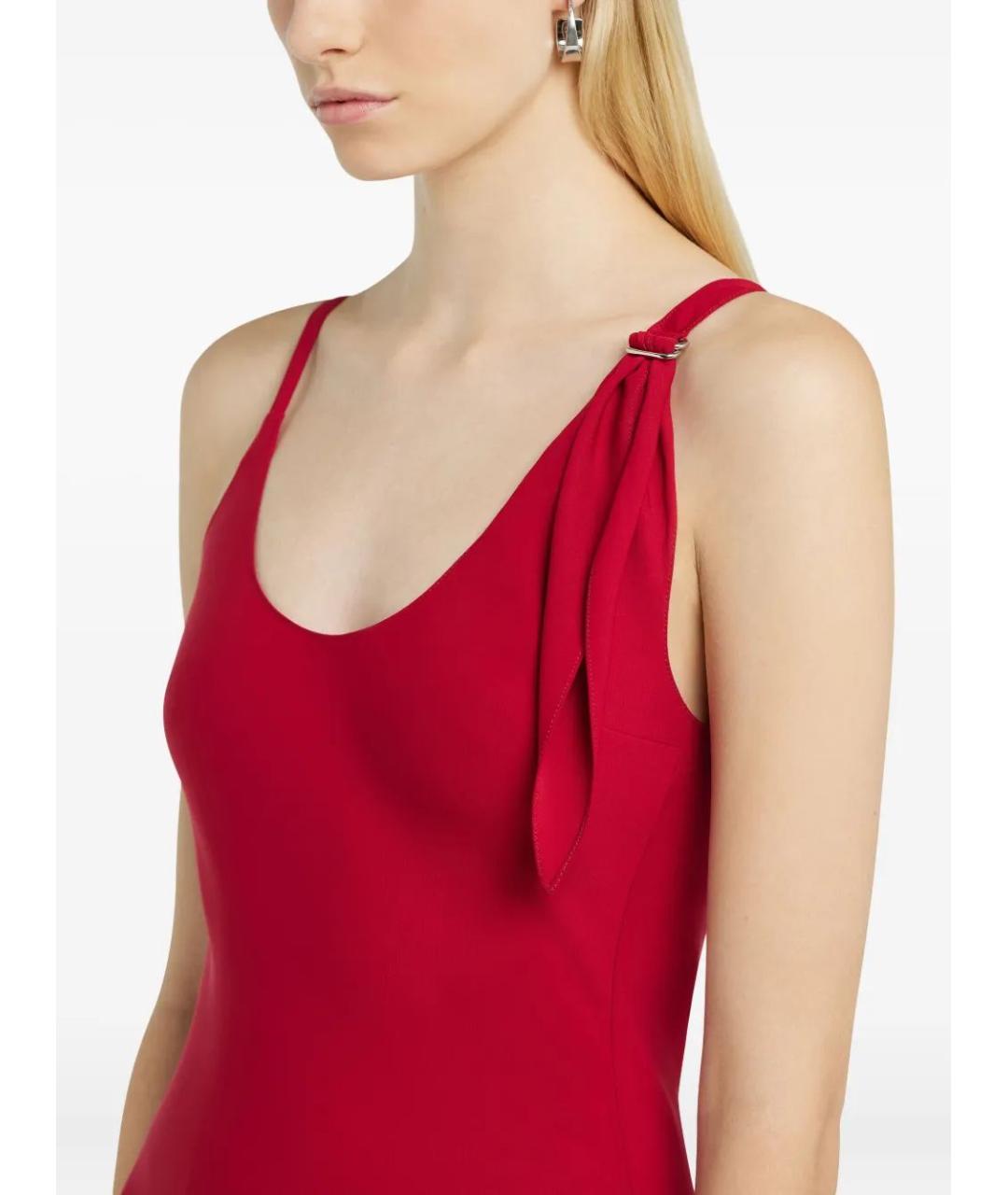 COURREGES Красное полиэстеровое коктейльное платье, фото 3