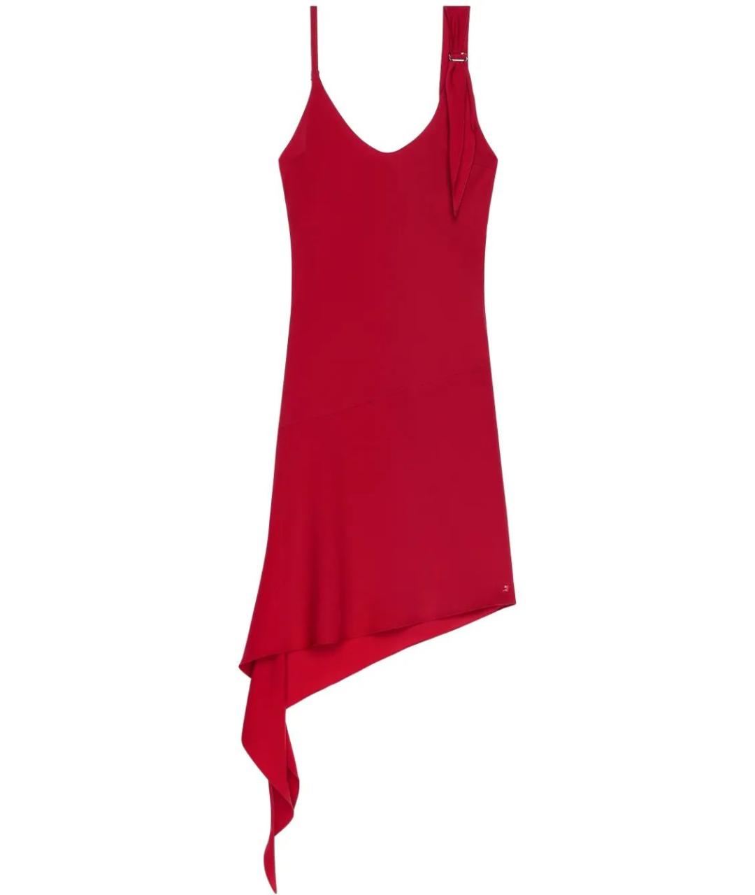 COURREGES Красное полиэстеровое коктейльное платье, фото 1