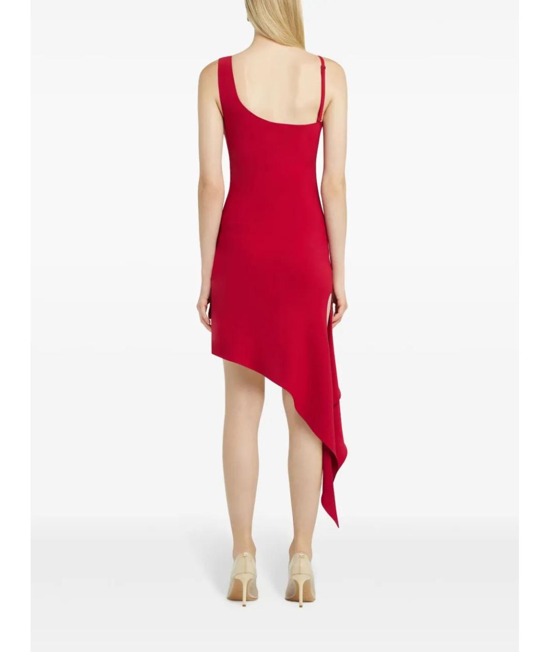 COURREGES Красное полиэстеровое коктейльное платье, фото 4