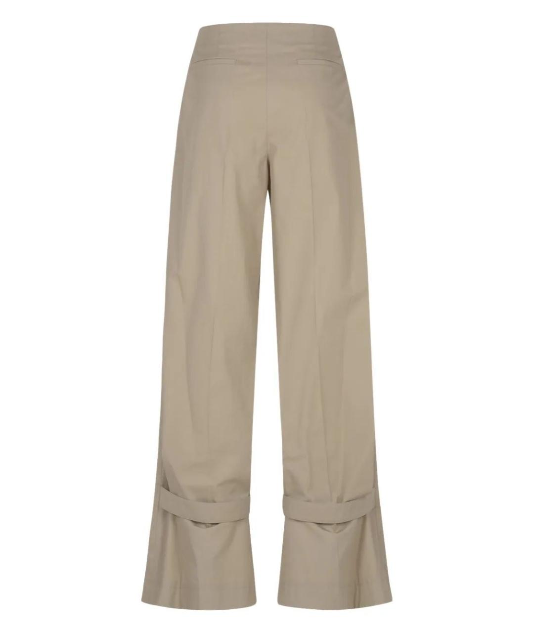 GIVENCHY Бежевые хлопковые прямые брюки, фото 3