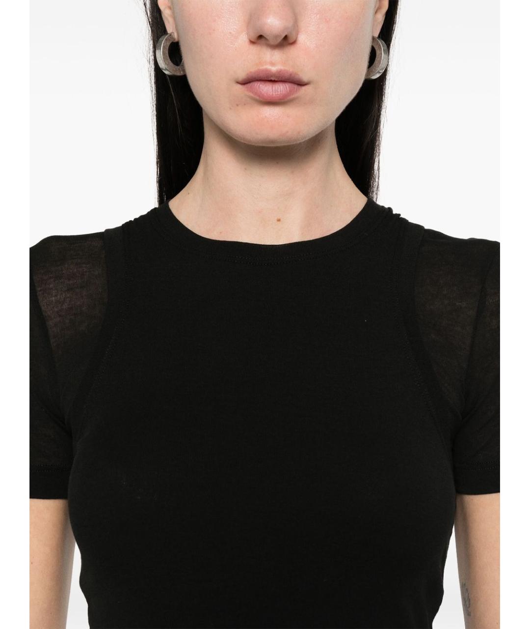 JIL SANDER Черная футболка, фото 3