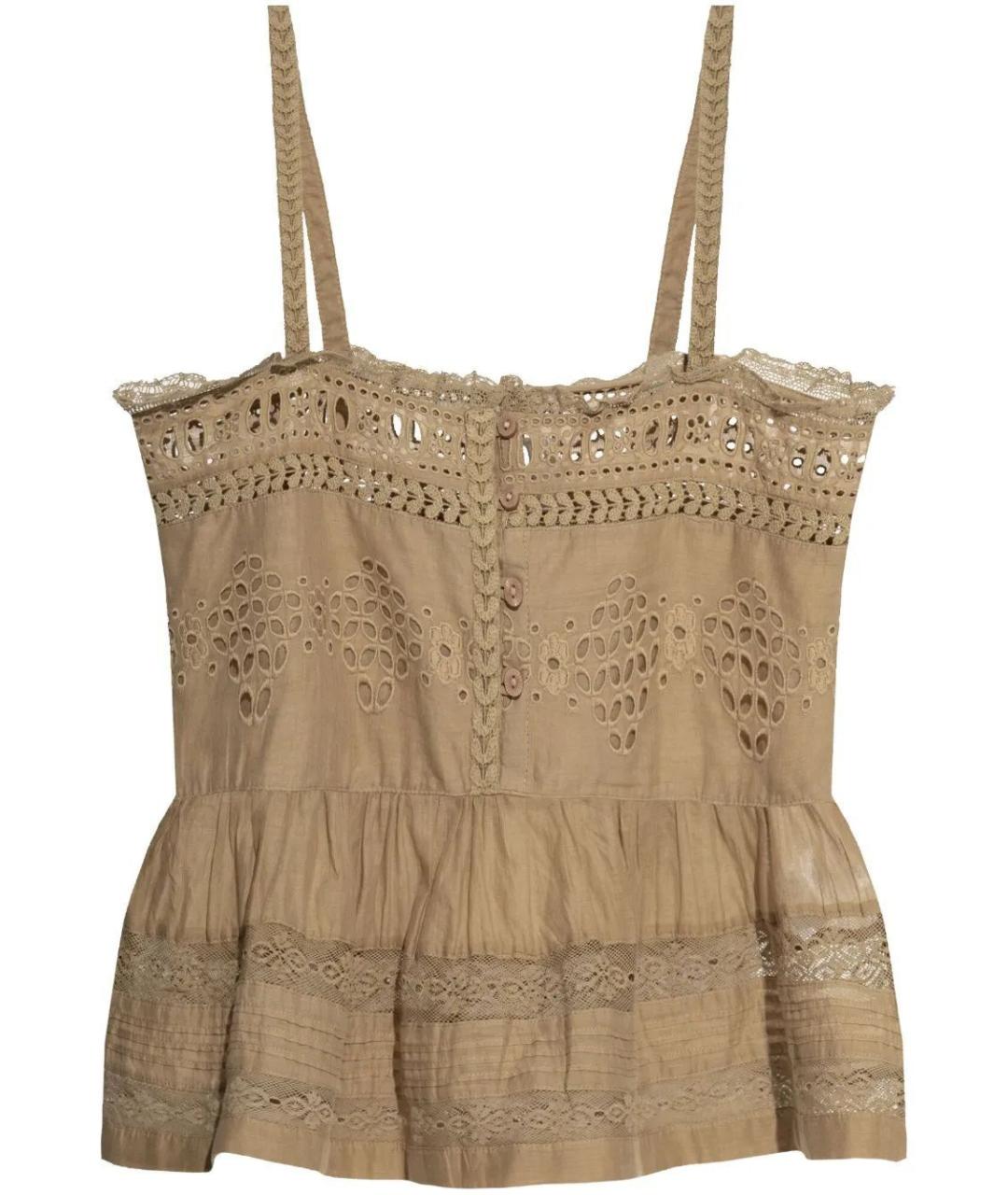 ISABEL MARANT Бежевая хлопковая майка, фото 1