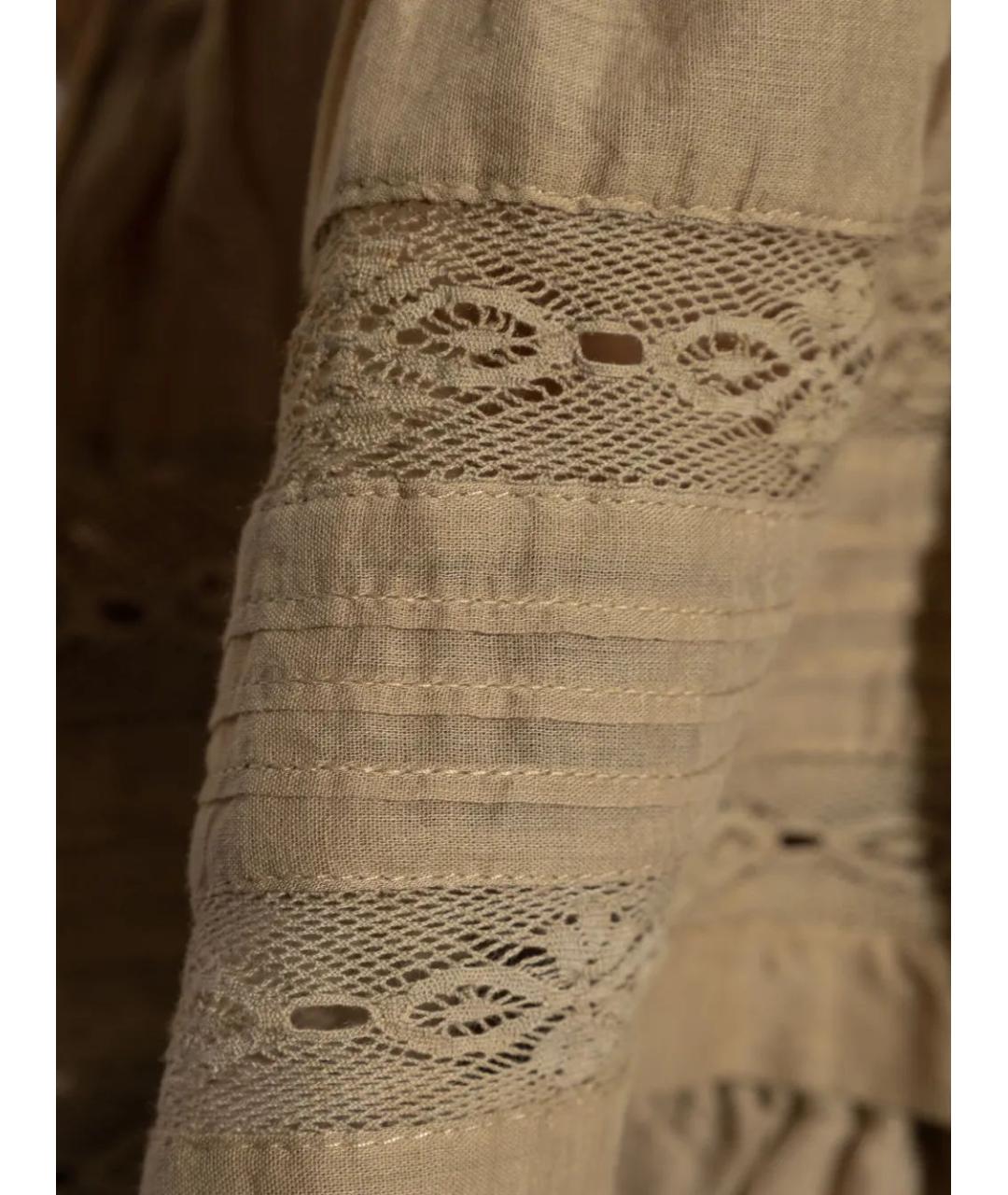 ISABEL MARANT Бежевая хлопковая майка, фото 3