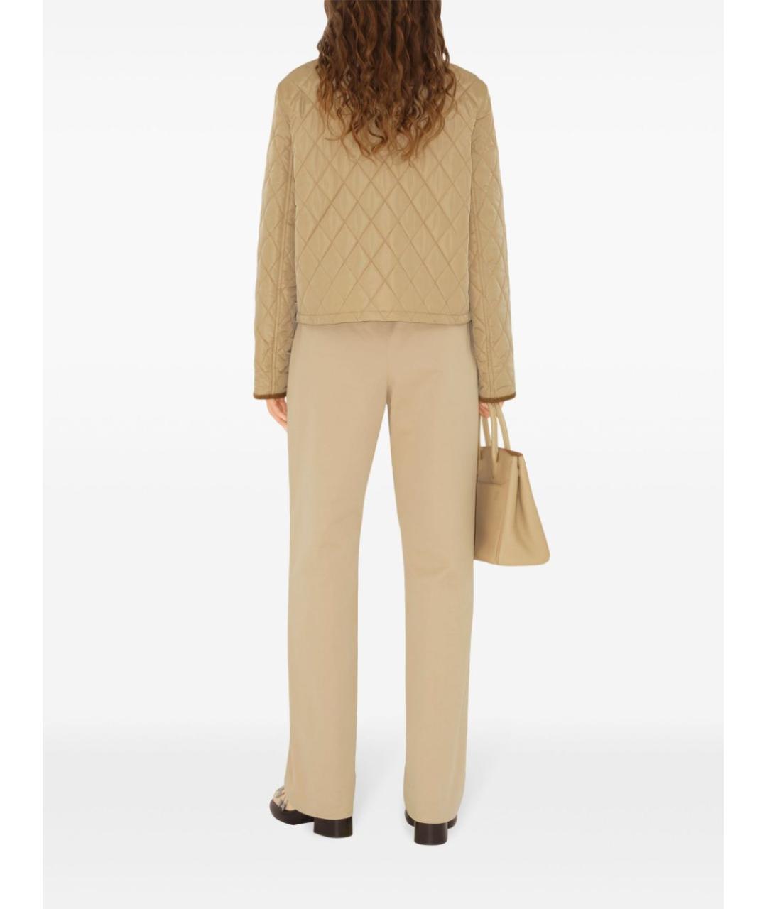 BURBERRY Бежевая полиамидовая куртка, фото 5