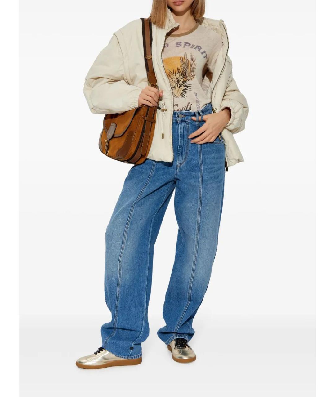 ISABEL MARANT Бежевая льняная футболка, фото 3