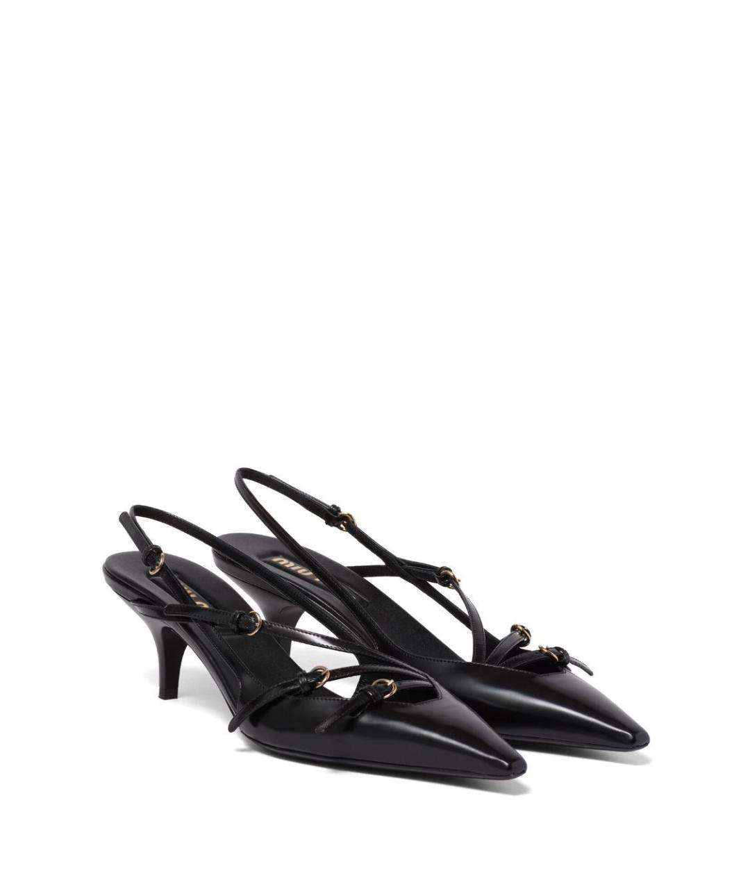 MIU MIU Черные кожаные туфли, фото 3