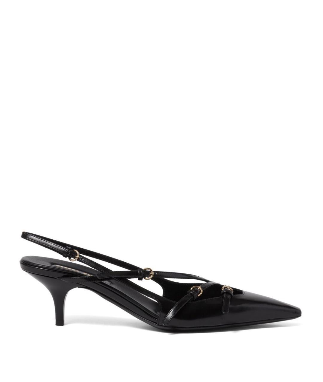 MIU MIU Черные кожаные туфли, фото 1