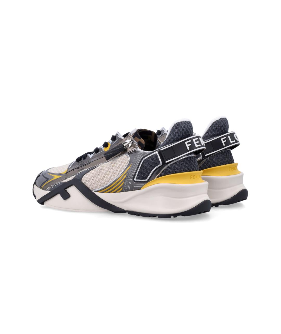 FENDI Мульти синтетические низкие кроссовки / кеды, фото 4