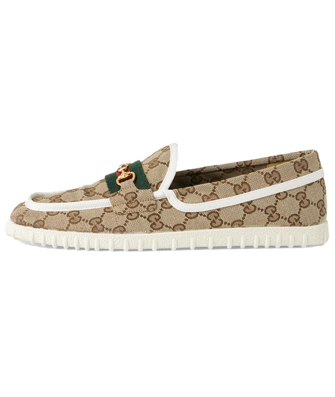 GUCCI Бежевые лоферы, фото 2
