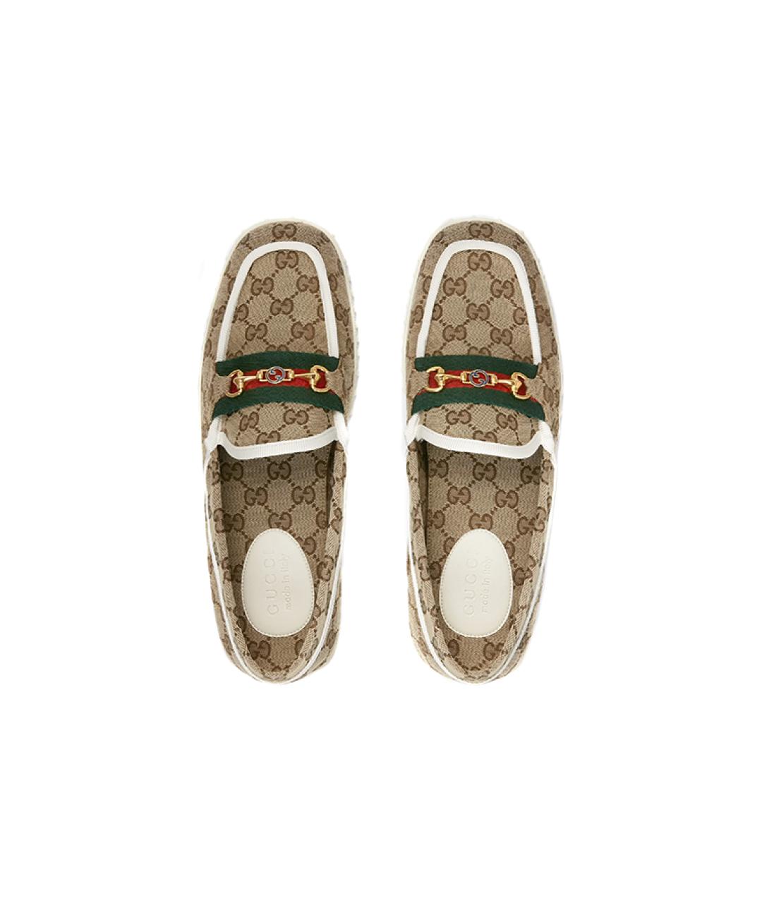 GUCCI Бежевые лоферы, фото 4