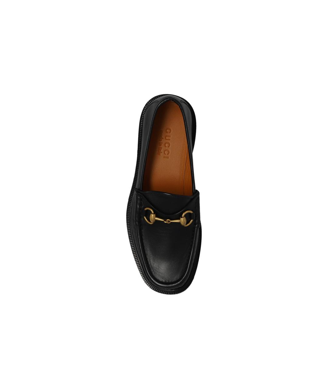 GUCCI Черные кожаные лоферы, фото 4