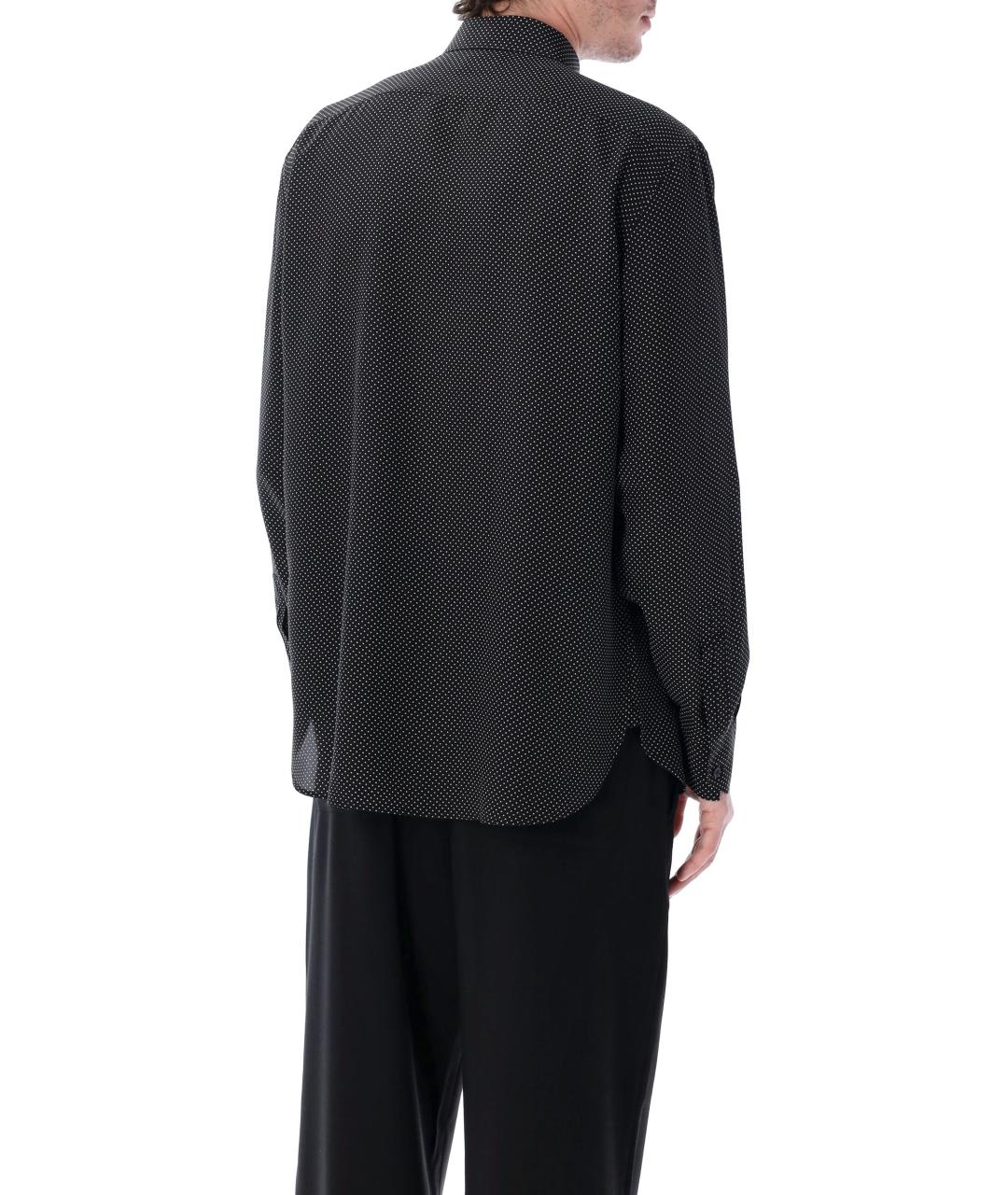 SAINT LAURENT Черная шелковая кэжуал рубашка, фото 3