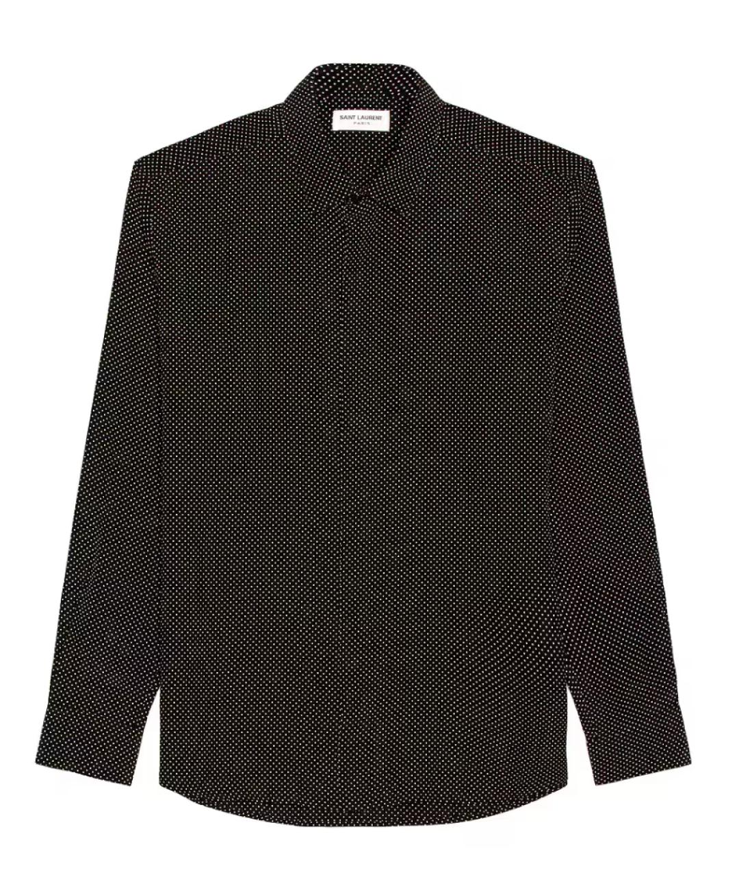 SAINT LAURENT Черная шелковая кэжуал рубашка, фото 1