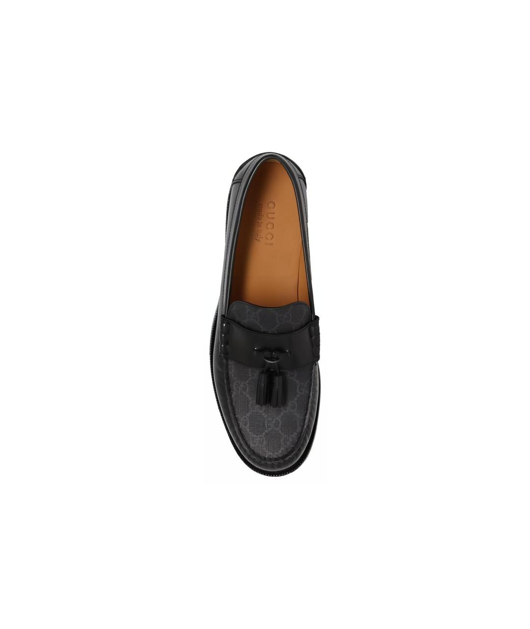GUCCI Черные кожаные лоферы, фото 5