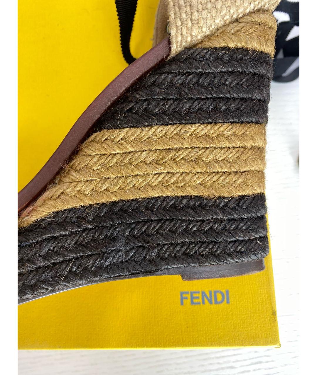 FENDI Кожаные босоножки, фото 8