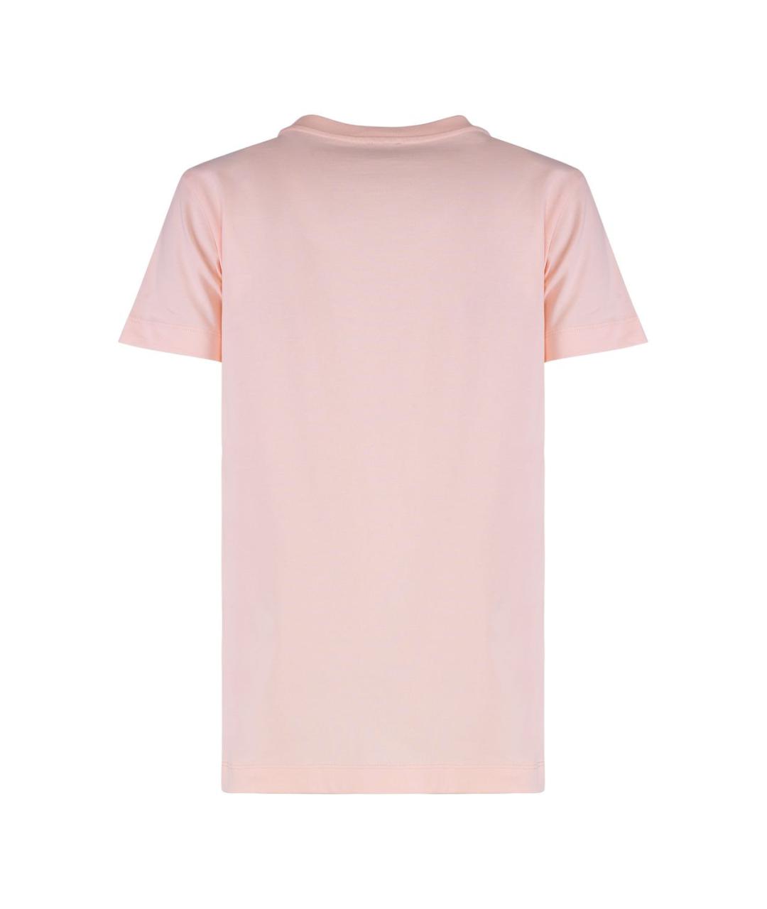 PINKO Розовая хлопковая футболка, фото 2