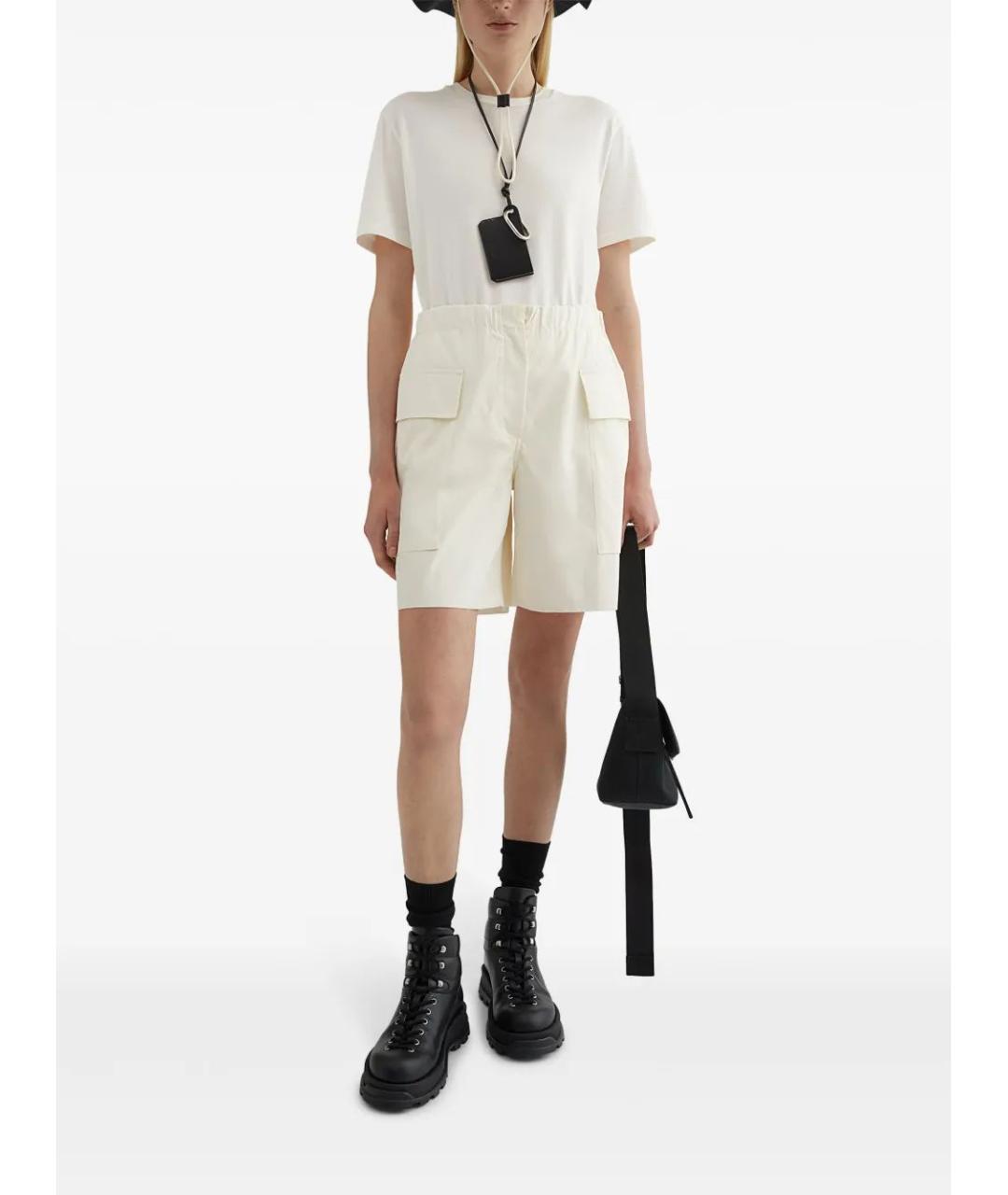 JIL SANDER Белая хлопковая футболка, фото 3