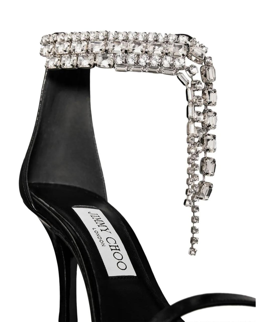 JIMMY CHOO Черные кожаные босоножки, фото 5