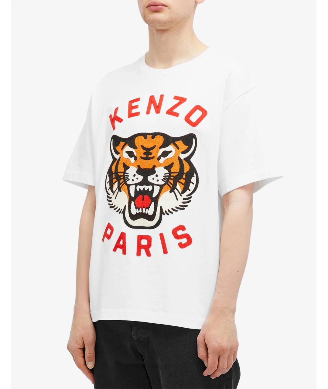 KENZO Белая хлопковая футболка, фото 3