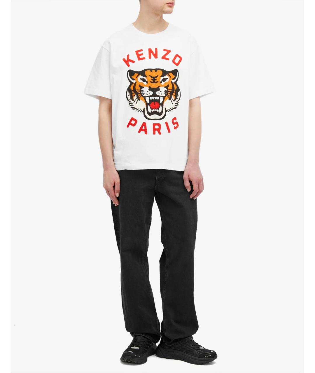 KENZO Белая хлопковая футболка, фото 2