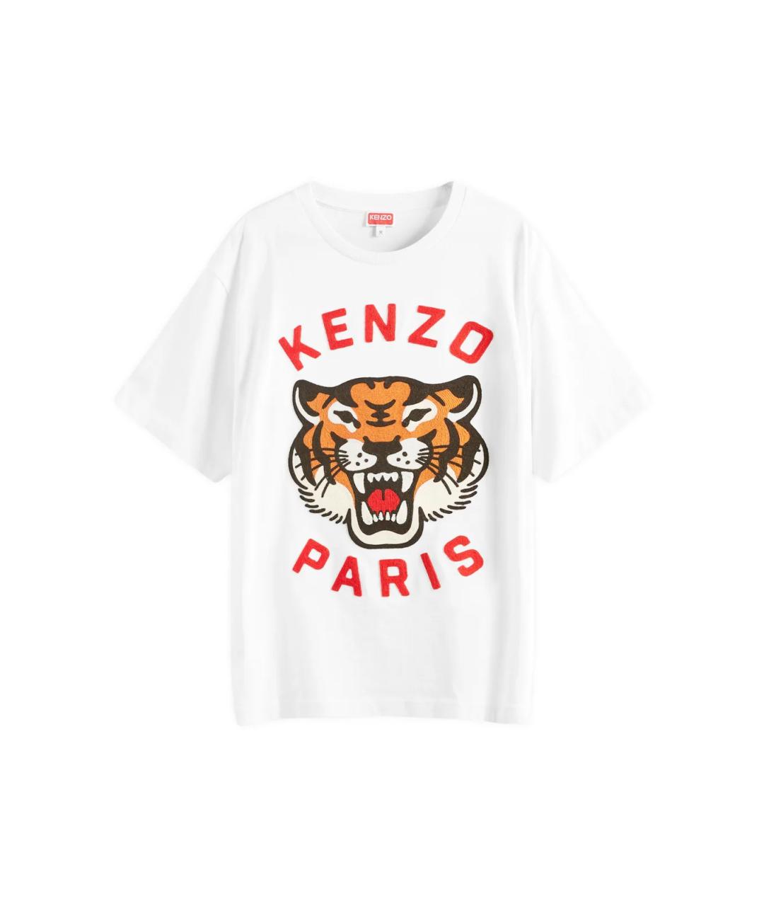 KENZO Белая хлопковая футболка, фото 1