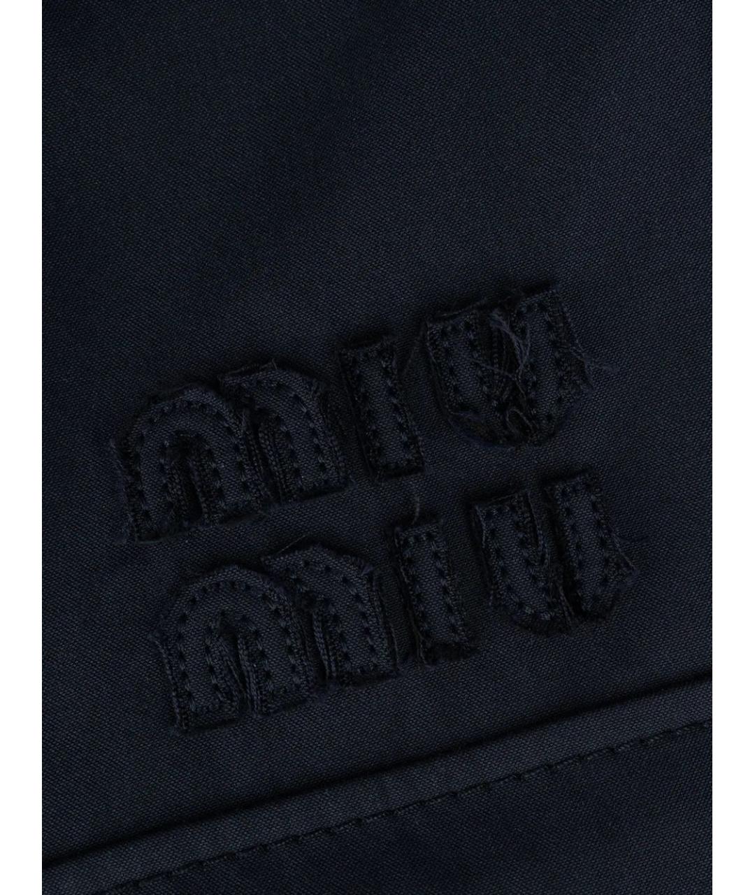 MIU MIU Темно-синее хлопковое повседневное платье, фото 2