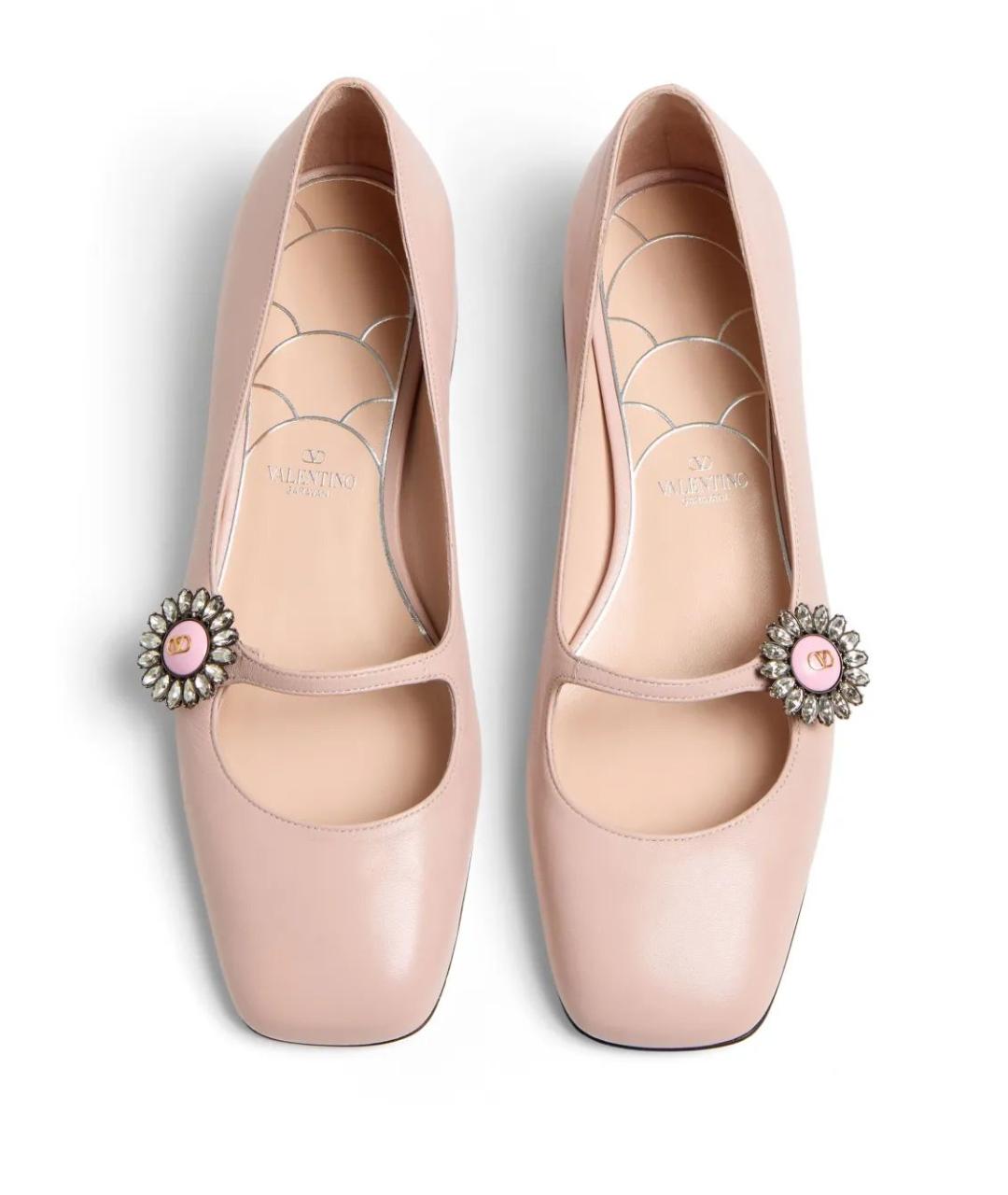 VALENTINO Розовые кожаные балетки, фото 4