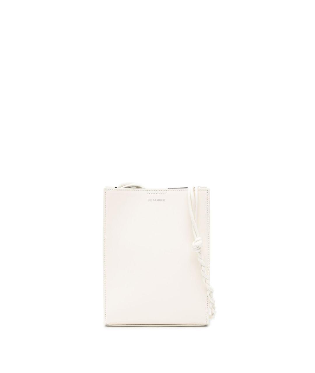 JIL SANDER Белая кожаная сумка через плечо, фото 1