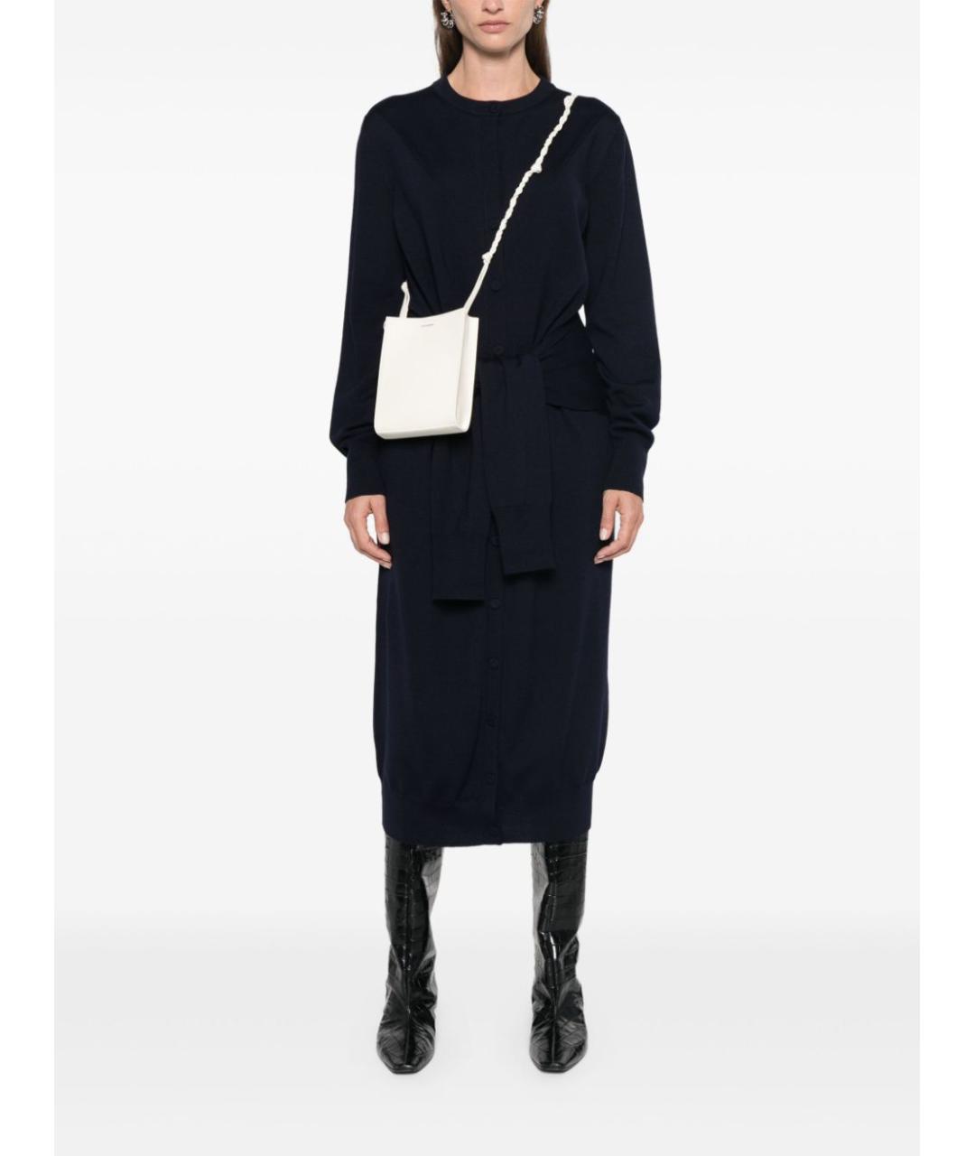 JIL SANDER Белая кожаная сумка через плечо, фото 5