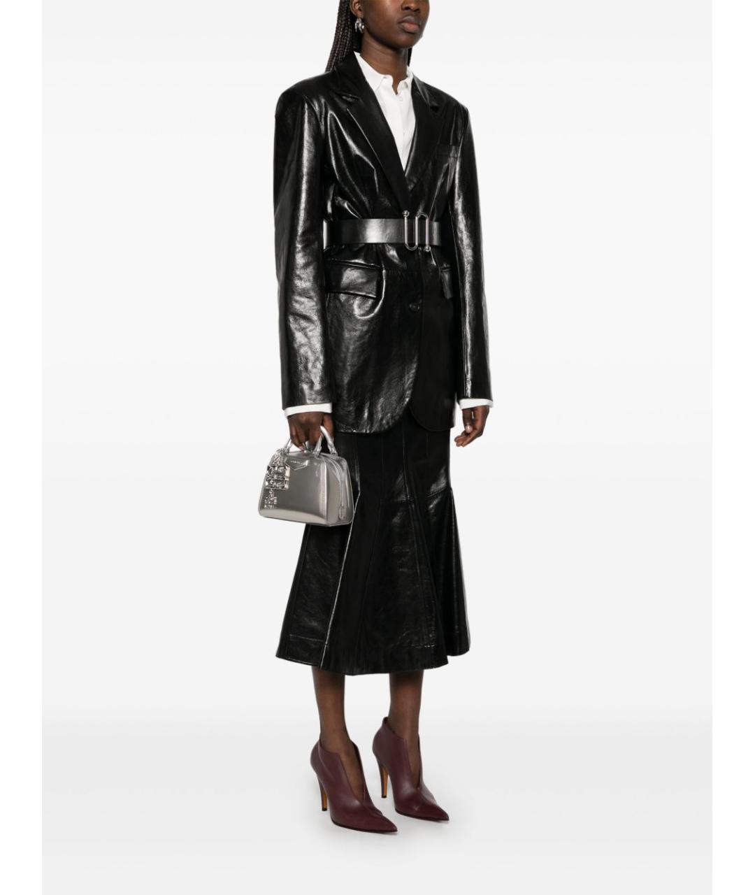 GIVENCHY Серебряная кожаная сумка тоут, фото 5
