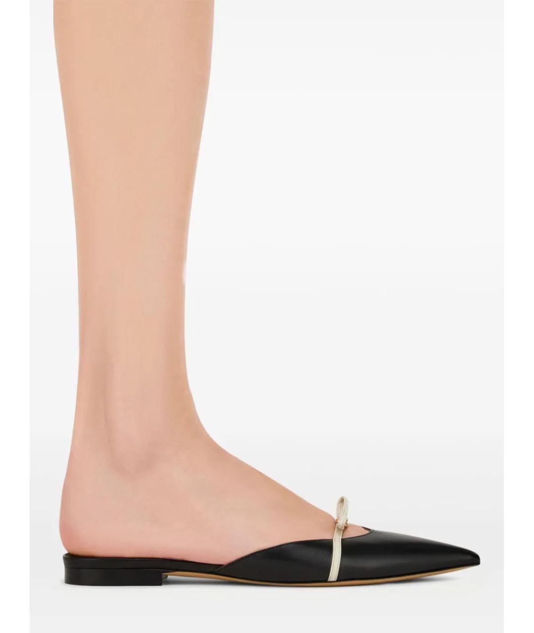 FERRAGAMO Черные кожаные мюли, фото 5