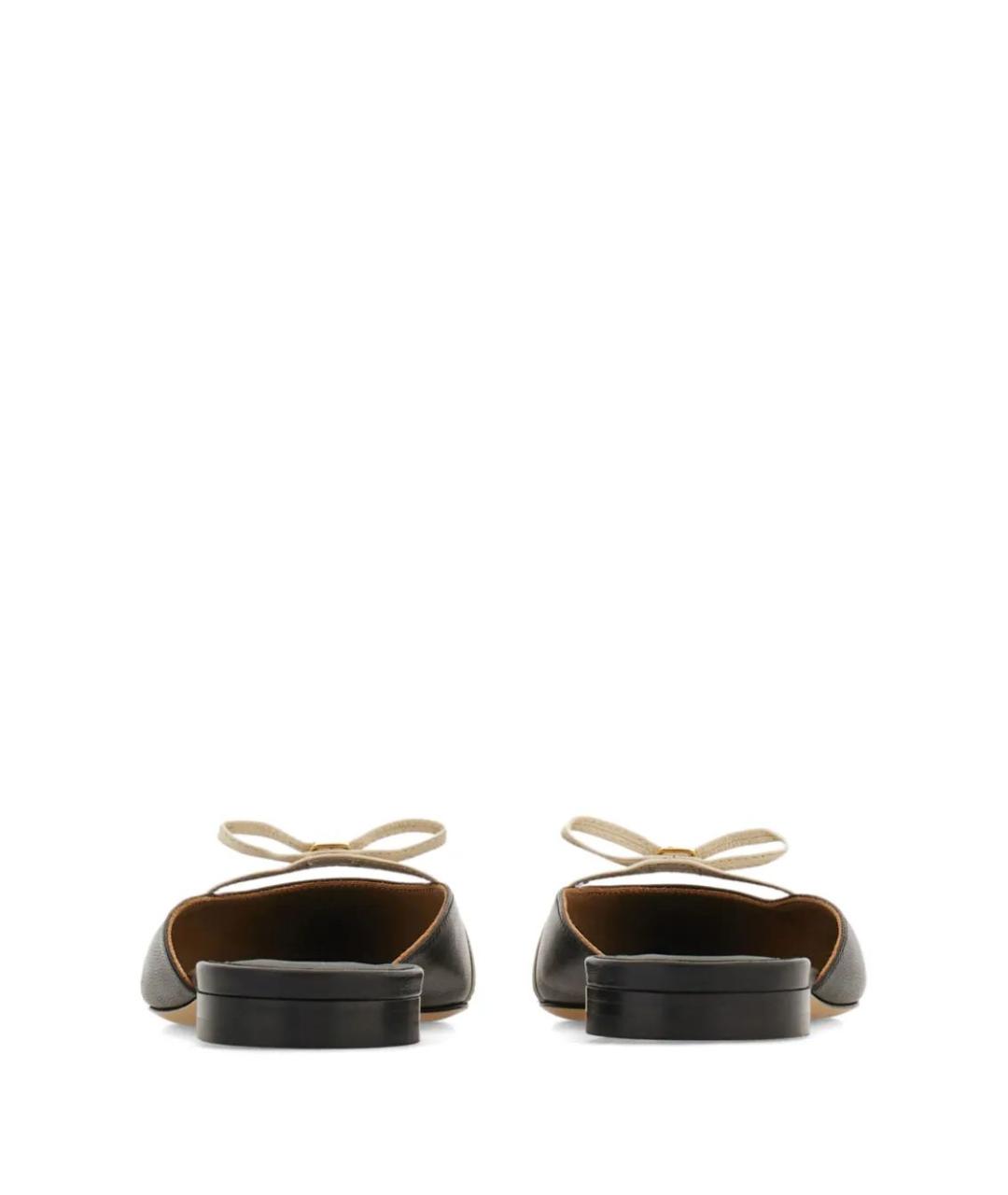 FERRAGAMO Черные кожаные мюли, фото 3