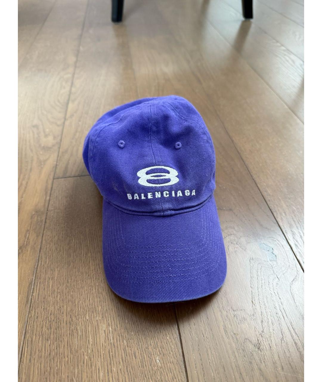 BALENCIAGA Фиолетовая хлопковая кепка, фото 6