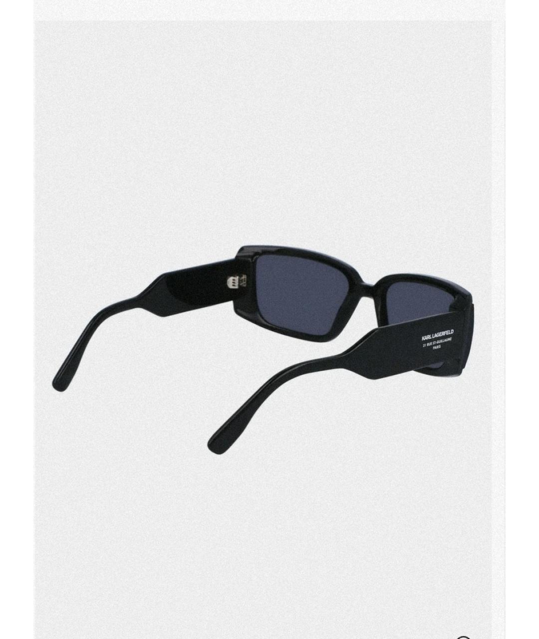 KARL LAGERFELD Черные пластиковые солнцезащитные очки, фото 3
