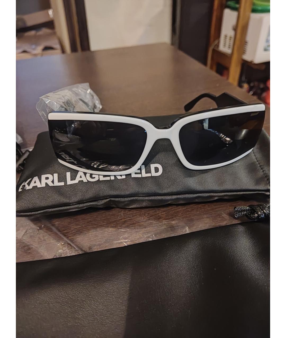 KARL LAGERFELD Черные пластиковые солнцезащитные очки, фото 4