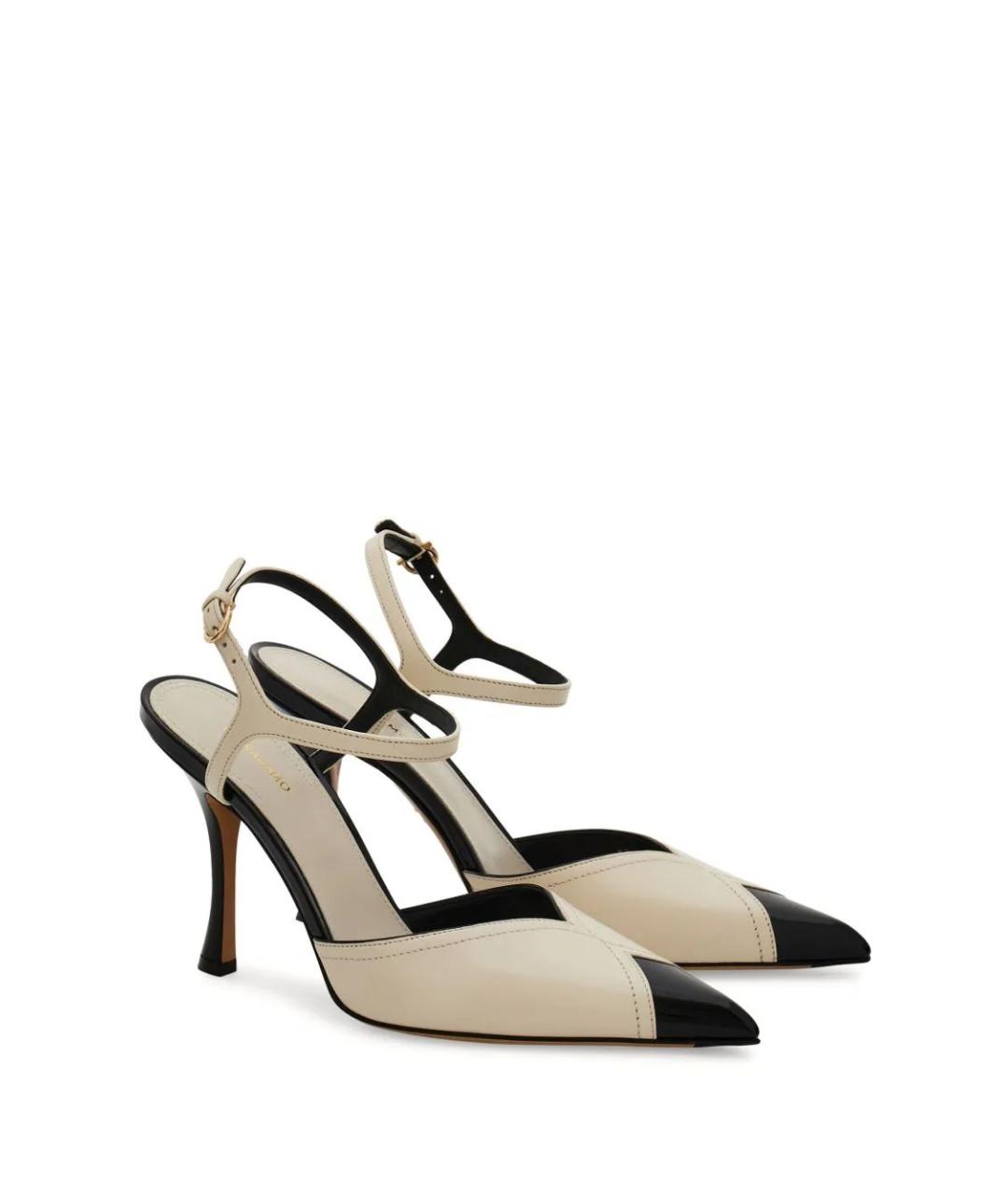 FERRAGAMO Бежевые кожаные туфли, фото 3