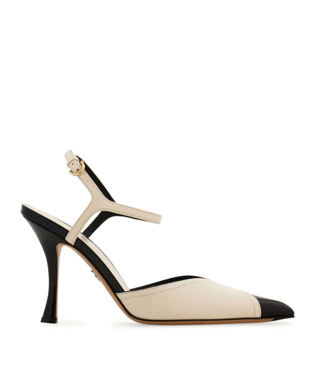 FERRAGAMO Бежевые кожаные туфли, фото 1