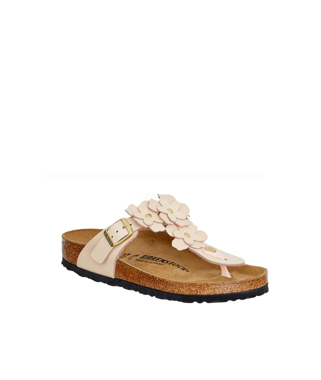 BIRKENSTOCK Розовые кожаные шлепанцы, фото 3