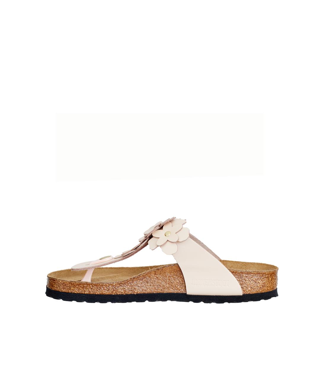 BIRKENSTOCK Розовые кожаные шлепанцы, фото 4