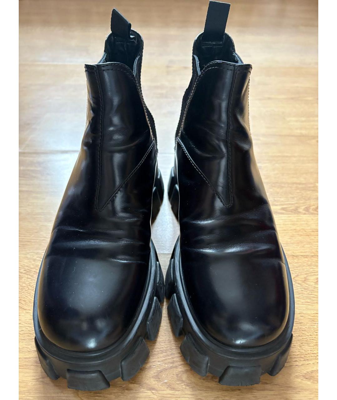 PRADA Черные ботинки из лакированной кожи, фото 2