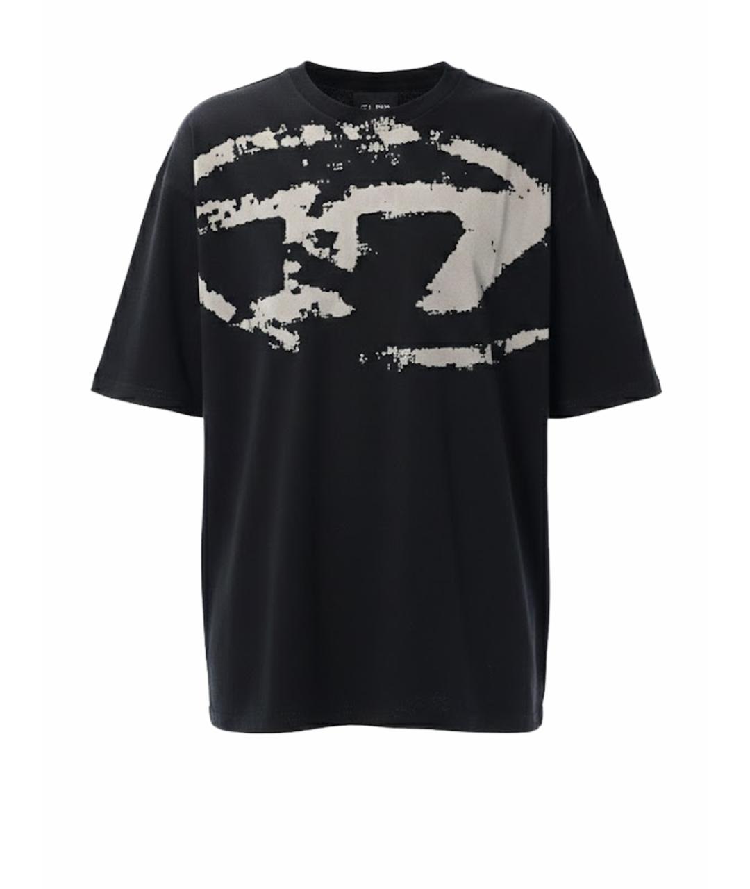 DIESEL Черная хлопковая футболка, фото 4